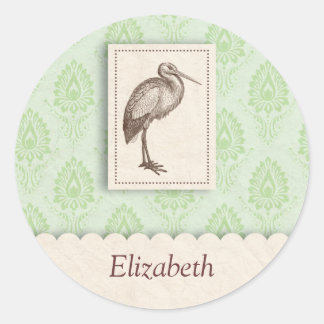 Groene ooievaar sticker