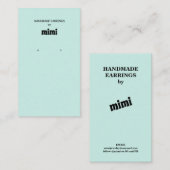 Groene Oorbellen Display  Visitekaartje (Voorkant / Achterkant)