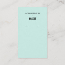 Groene Oorbellen Display  Visitekaartje