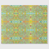 Groene Oost-Indische stijl met abstracte kunst Cadeaupapier (Vlak)