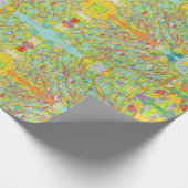 Groene Oost-Indische stijl met abstracte kunst Cadeaupapier (Hoek)