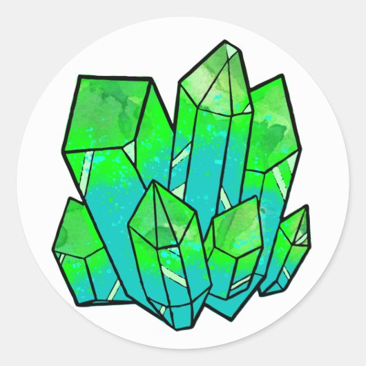 Groene Ooze Crystal Sticker (Voorkant)