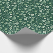 Groene, op het toilet geïnspireerde bomen, vakanti cadeaupapier (Hoek)