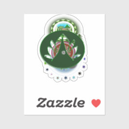 Groene op maat gesneden vinyl Sticker