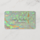 Groene Opal en Gold Modern Glam Visitekaartjes (Voorkant)