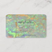 Groene Opal en Gold Modern Glam Visitekaartjes (Achterkant)