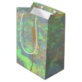 Groene Opal Shopping Gift Bags Medium Cadeauzakje (Achterkant Gekanteld)