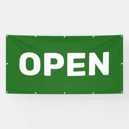 Groene OPEN Banner (Horizontaal)