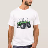 groene open bedekte strandbuggy t-shirt (Voorkant)