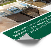 Groene Open Huis Welkom Vastgoed Foto Poster (Hoek)