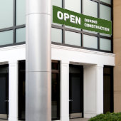 Groene Open Tijdens Bouw Banner (Buitenkant Gebouw)