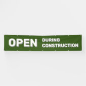 Groene Open Tijdens Bouw Banner (Horizontaal)