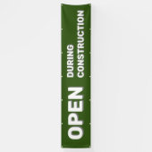 Groene Open Tijdens Bouw Banner (Verticaal)