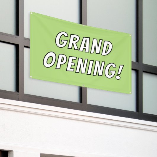 Groene opening! Banner (Buitenkant Gebouw)