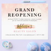 GROENE OPENING | trendy goudroze schoonheidssalon Flyer (Enkel)