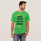 GROENE OPKOMST...GLANS...DRUKTE...GRIND MANNEN T-SHIRT (Voorkant volledig)