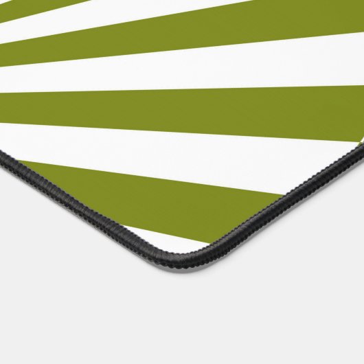 Groene Optical Illusion Desk Mat – Modern 3D (Hoek)