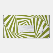 Groene Optical Illusion Desk Mat – Modern 3D (Keyboard & Muis)