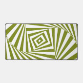 Groene Optical Illusion Desk Mat – Modern 3D (Voorkant)