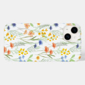 Groene Oranje Aquarel Wilde Bloem Case-Mate iPhone Case (Achterkant (horizontaal))