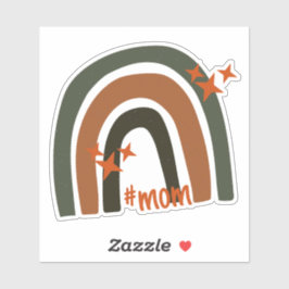 Groene Oranje Bohemen regenboog gepersonaliseerd # Sticker