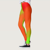 Groene Oranje en Rode Golven Leggings (Links)