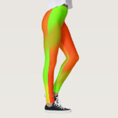 Groene Oranje en Rode Golven Leggings (Rechts)