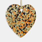 Groene, Oranje en zwarte linzen Keramisch Ornament (Rechts)