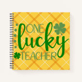 GROENE ORANJE GEEL ÉÉN LUCKY-LERAAR NOTITIEBOEK (Voorkant)