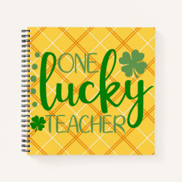 GROENE ORANJE GEEL ÉÉN LUCKY-LERAAR NOTITIEBOEK