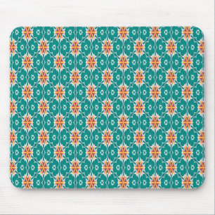 Groene & Oranje geometrische mousepad Muismat