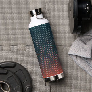 Groene & Oranje Halftone Thor Kopervacuüm 32 oz Waterfles