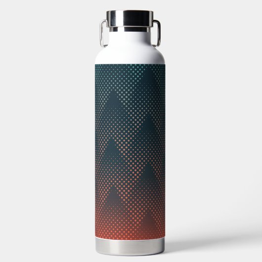 Groene & Oranje Halftone Thor Kopervacuüm 32 oz Waterfles (Voorkant)