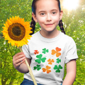 Groene Oranje handschoen Shamrock Leaf St Patrick' T-shirt