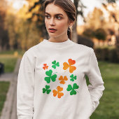 Groene Oranje handschoen Shamrock Leaf St Patrick' T-shirt