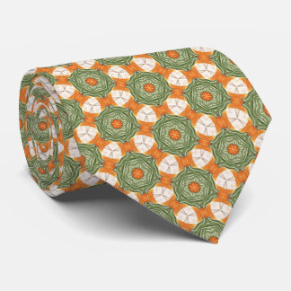Groene, Oranje herfstkleuren Stropdas