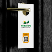 Groene & Oranje Lawn Care Tuinieren Mowing Service Deurhanger