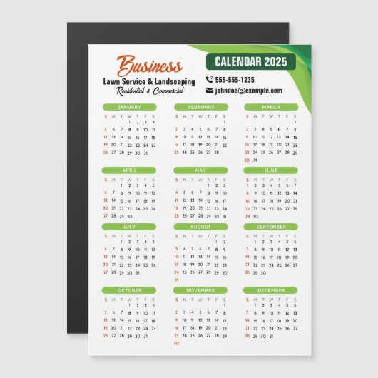 Groene & Oranje Lawncare Landscaping & Lawn Servic (Voorkant / Achterkant)