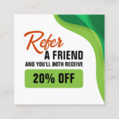 Groene & Oranje Lawncare Landscaping & Lawn Servic Aanbevelingskaartje (Voorkant)