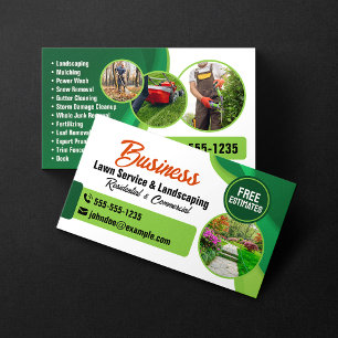 Groene & Oranje Lawncare Landscaping & Lawn Servic Visitekaartje