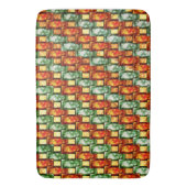 Groene oranje, rechthoekige borden, gekleurd badmat (Voorkant Verticaal)