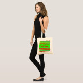 groene oranje strepen tote bag (Voorkant (model))