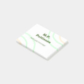Groene oranje strepen voeg naam tekstbericht eenvo post-it® notes (Schuin)