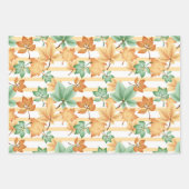 GROENE ORANJE TAN HERFST AUTUMN VERLATEN INPAKPAPIER VEL (Voorkant)