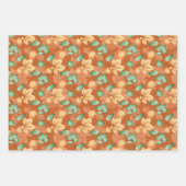 GROENE ORANJE TAN HERFST AUTUMN VERLATEN INPAKPAPIER VEL (Voorkant 2)