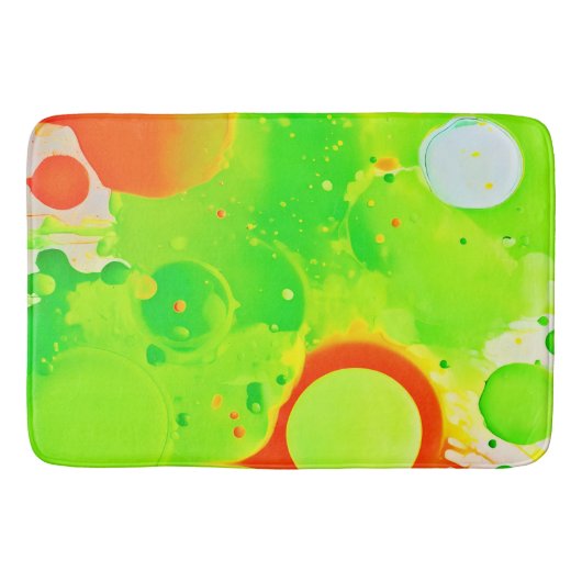 Groene & Oranje Tinten Badmat (Voorkant)
