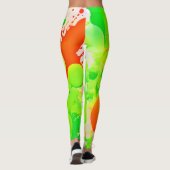 Groene & Oranje Tinten Leggings (Achterkant)