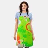 Groene & Oranje Tinten Schort (Gedragen)