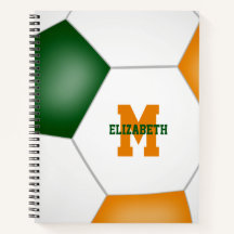 groene oranje voetbalteamkleuren monogrammen