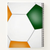 groene oranje voetbalteamkleuren monogrammen notitieboek (Achterkant)